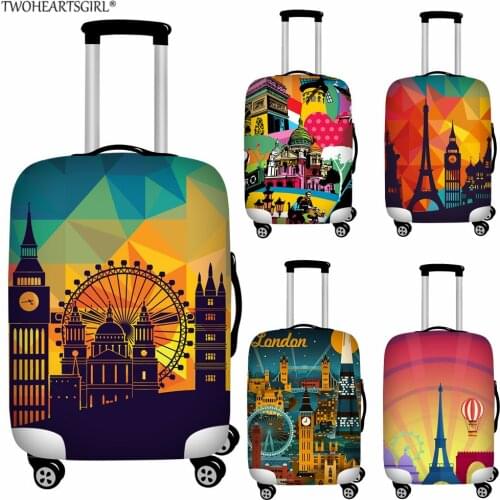 Twoheartsgirl Travel Luggage Protective Cover Stretch Dustproof Suitcase Cover Luggage Case Apply to 18-32inch Baggage Case