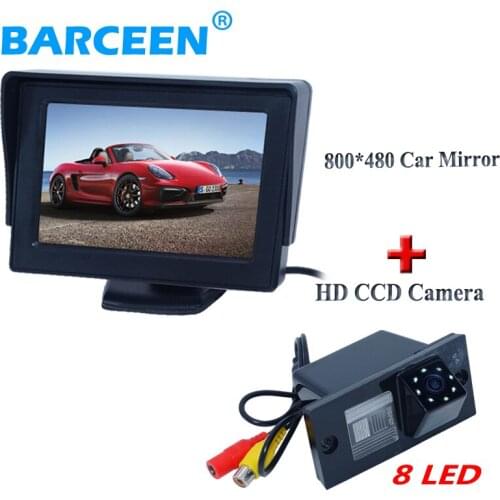 For HYUNDAI H1 4.3" lcd display hd car rear monitor with black shell car rearview camera bring higest night vision and 8 led