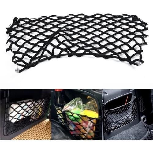 1PCS Car Tuck Net String Bag Pocket Black High Quality For Benz Smart Fortwo 451 2009-2014 Auto Net Bag Tuck Accessories