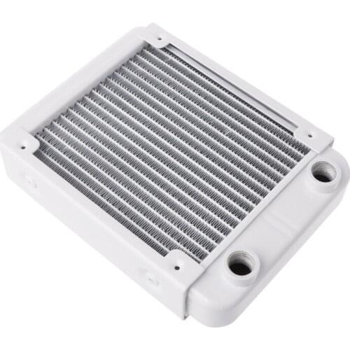 120mm Aluminum Computer Radiator Water Cooler 10 Tube CPU Heat Sink Exchanger 87HD