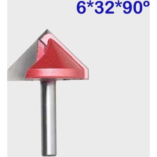 2pcs 6mm*32mm*90 degree V Groove bits blades / 3D milling V bits for engraving machine