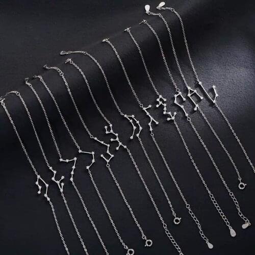 925 Sterling Silver Virgo Aquarius Capricorn Pisces Libra Taurus Gemini Cancer Leo Aries Sagittarius Scorpio Bracelet For Women