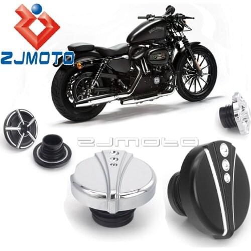 CNC Aluminum Motorcycle Accessories Fuel Oil Gas Tank Cap Cover Decorative For Harley Sportster XL 883 1200 48 1996-2013 2014