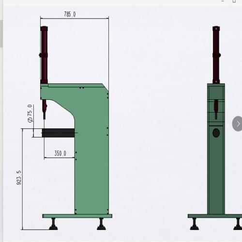Free Sea shipping model : WLYE-4 4 tons pressure Pneumatic hydraulic clinching riveting machine for round air blade valve