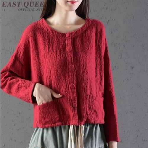 Chinese blouse shirt traditional chinese clothing for women linen oriental China clothing womens tops and blouses FF815