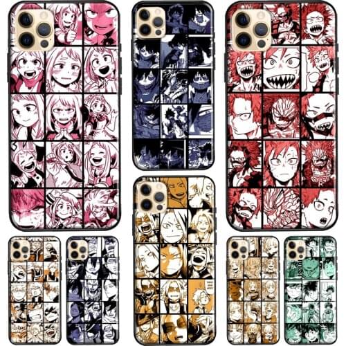 Bakugo Izuk Todoroki Collage BNHA Phone Case For Apple iPhone 12 11 Pro Max mini SE 2020 X XR XS Max 7 8 Plus Cover Coque