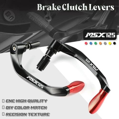 For HONDA MSX125 MSX 125 Motorcycle Universal 7/8" 22mm Handlebar Grips Guard Brake Clutch Levers Handle Bar Guard Protector