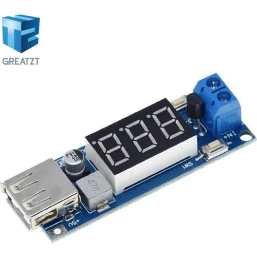 GREATZT DC-DC Step Down Module Two-wire Voltmeter 5V USB Charger or Power Supply Input 4.5V-40V Output 5V/2A