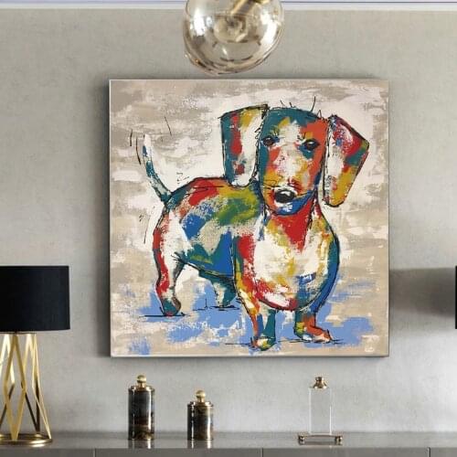 Dachshund Graffiti Canvas Paintings Abstract Dog Art Prints Poster Modern Bedroom Wall Painting Kids Room Decor Cuadros