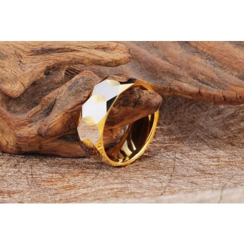 8 mm wide gold tungsten carbide ring men women cool fashion luxury rings for women of our size wedding decorations wedding rings