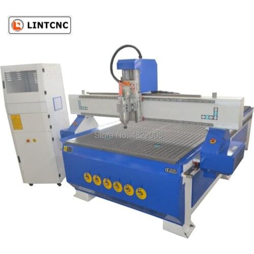 LINTCNC 1325 3D woodworking cnc router cutting machine with vacuum dust collector