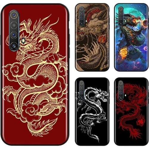 Mystic Dragon For OPPO Find X3 X2 K5 K3 R17 R15 R9S F19 F15 F11 F9 F7 F5 Neo lite Pro Black Soft Phone Case