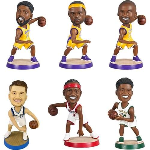 New Large 18CM Basketball Star Model Figure Doll Ornaments Shaking Head Creative Simulation Student Adult Toys Decor Xmas Gift