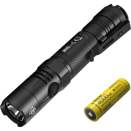 NITECORE MH10 V2 Rechargeable LED Flashlight 1200LM CREE XP-L2 V6 Tactical Flashlight with 21700 Battery for Search Camping