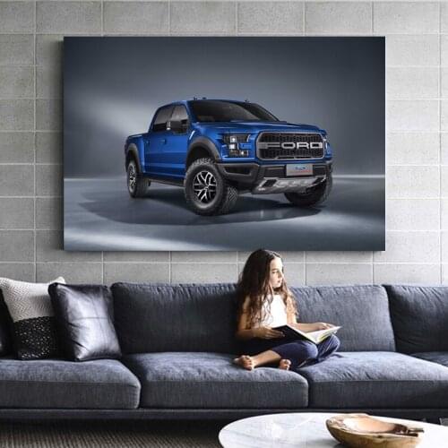 Ford F-150 Pickup Muscle Car Truck Vehicle Posters and Prints Canvas Wall Art Wooden DIY Framed Paintings For Home Decor