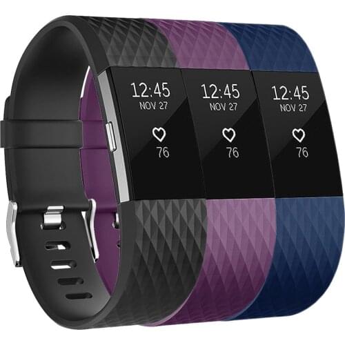 3 in 1 Smart Watch Bands For Fitbit Charge 2 Silicone Strap Wrist Band For Fitbit Charge 2 Smart Watch Bracelet Small Large