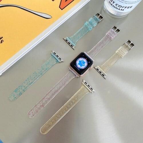 Snowflake Silicone Slim Watch Band for Apple Watch 44mm 40mm 38mm 42mm Wriststrap for Iwatch Series 6 5 4 3 2 SE Strap Bracelet