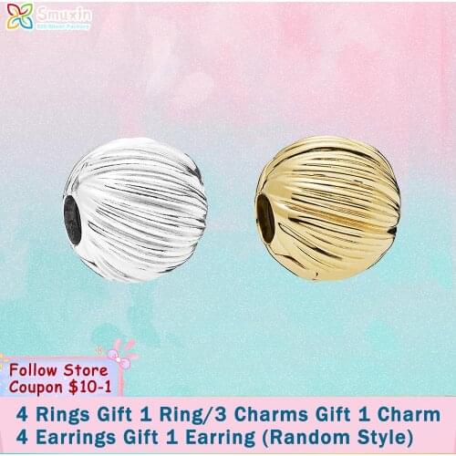 Smuxin 925 Sterling Silver Beads Seeds of Elegance Clip Charms fit Original Pandora Bracelets for Women Jewelry Making Gift