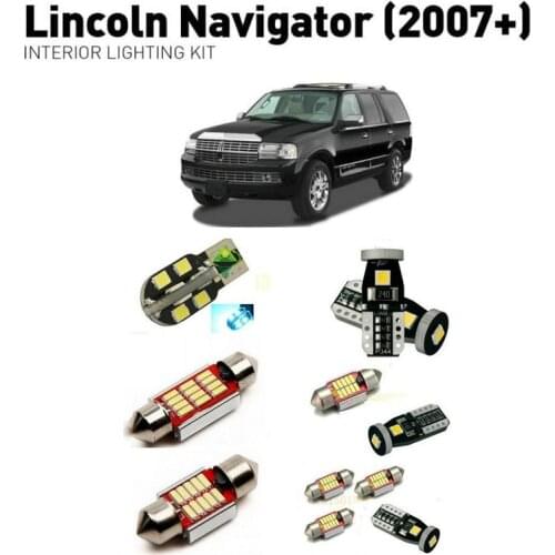 Led interior lights For Lincoln navigator 2007+ 10pc Led Lights For Cars lighting kit automotive bulbs Canbus