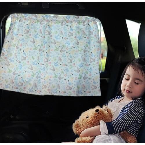 Universal Car Window Curtain Practical Cartoon Cotton Easy installation Car Windshield Sunshade Cover for Automobile Car Styling