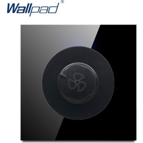 Wallpad 2019 New Arrival Fan Switch Speed Regulator Wall Light Switch Crystal Glass Panel