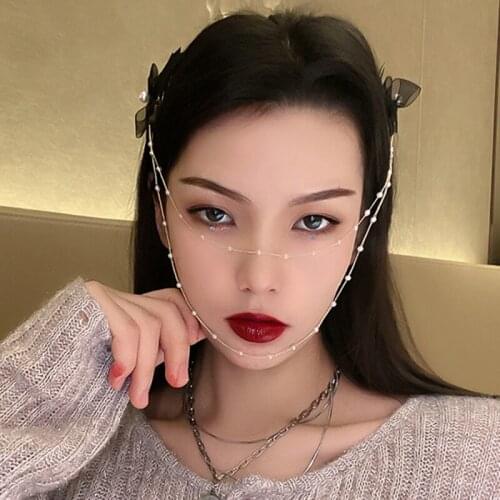 Korean Temperament Pearl Tassel Chain Hairpin Bow Super Fairy Girl Side Clip Spring Clip Net Hairpin Hair Accessories 2021