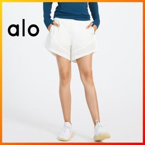 Alo Yoga Womens Shorts Skirt Shorts Workout Running Fitness Shorts Healthy Sportswear Fake Two-piece Safety Pants 5-color Gym