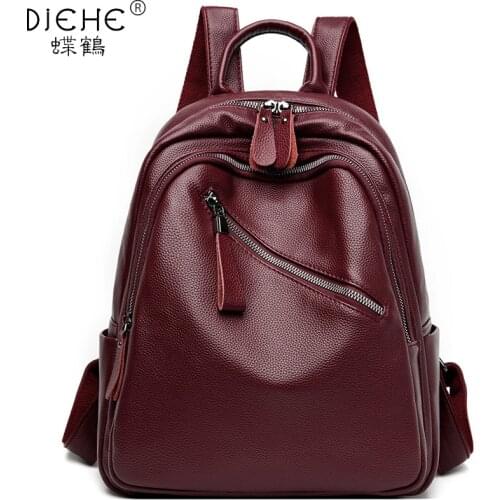 Womens Backpack High Quality PU Leather Backpack for Teenage Girls Schoolbag Large Capacity Female Double Shoulder Bag Mochila