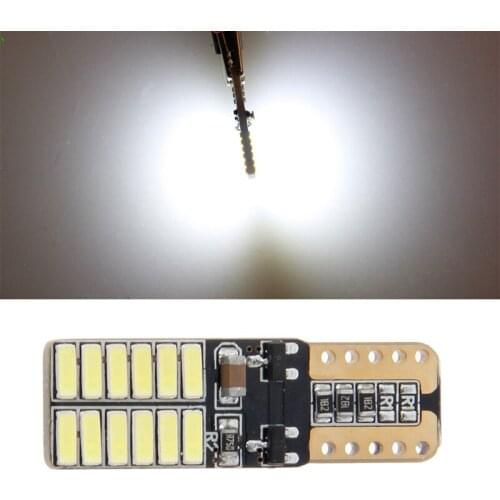 1PC Canbus T10 W5W 3014 SMD 24 LED Car Auto Light Source Bulb Backup Lamp White