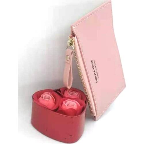 1PC Fashion Womens Business Card Holder PU Leather Zipper Business Card Case Mens Credit Card Mini Card Wallet Holiday Gift