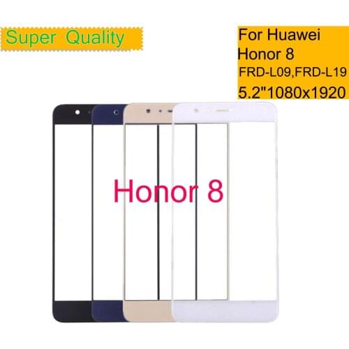 10Pcs/lot For Huawei Honor 8 FRD-L09 FRD-L19 Touch Screen Touch Panel Front Outer Glass For Honor 8 LCD Glass Lens Replacement