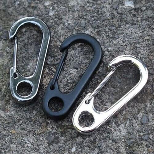 3pcs/lot Stainless Steel Split Keychain Key Ring Clasps Clips Hook
