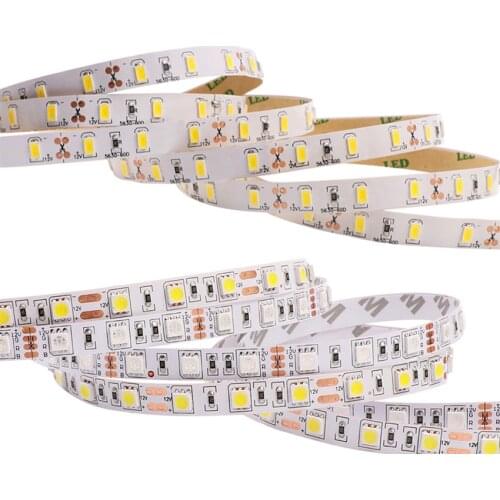 5050 5630 2835 LED Strip Light 12V 5M 30/60/90/120LED RGB Waterproof Flexible Led Light Fiex Ribbon Tape Home Decorative