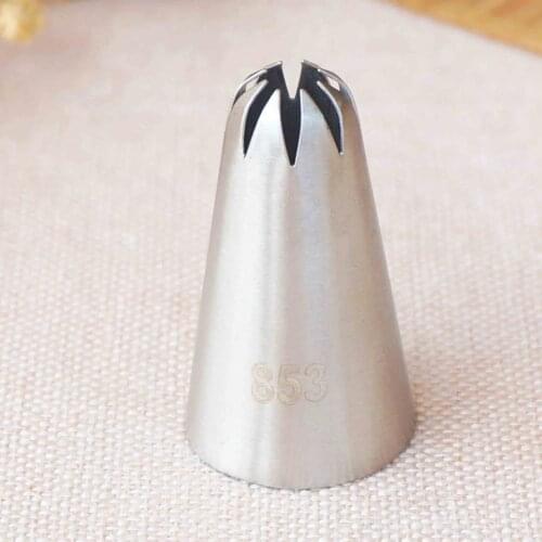 #853 Cake Decorating Tools Stainless Steel Cream Nozzles Icing Piping Pastry Tips Bakeware For Fondant Cake Cupcake Sugarcraft