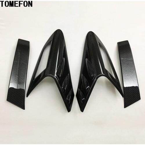 ABS Carbon Fiber Rear Tail Light Lamp Lid Cover Frame Trim Car Exterior Styling For Toyota C-HR CHR 2016 2017 4pcs