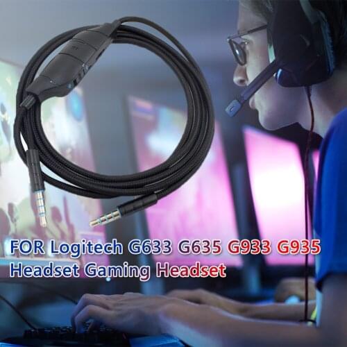 Headphone Audio Cable Cord Line Headphone Speaker Wire Line Aux Cord for Logitech G633 G635 Game Headset Accessories