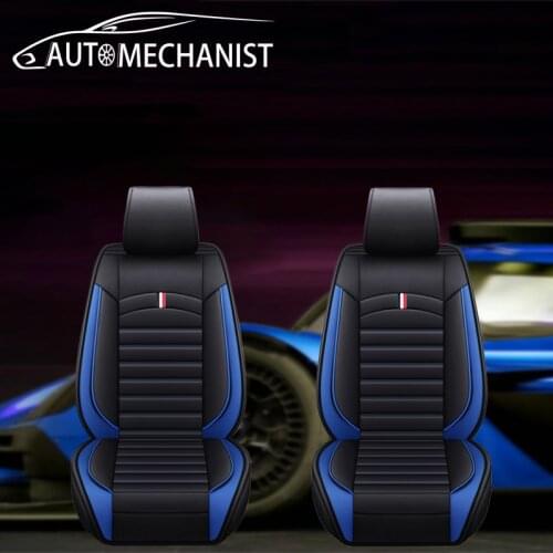 Car Seat Cover Airbag Compatible Pu Leather Auto Protect Cushion Front Rear Seat Mat Pad For Car Universal Interior Accessories