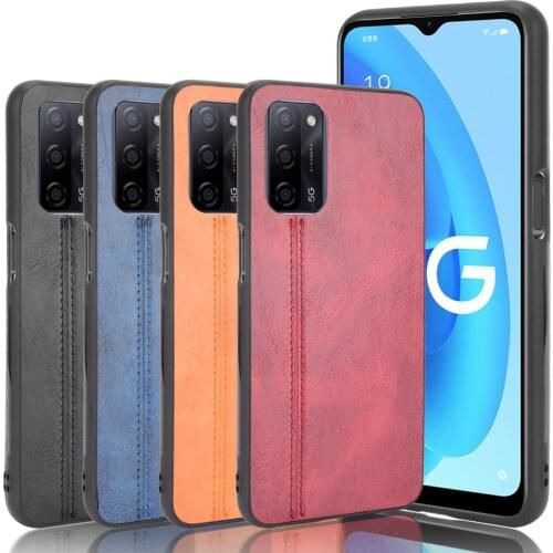 For OPPO A16 Case Suture Soft Edge PU Leather Hard Phone Cover For OPPO A16 A 16 OPPOA16 CPH2269 CPH2275 Case 6.52"