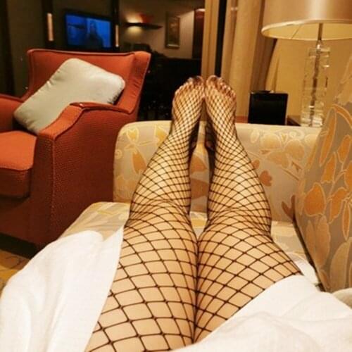 Black Sexy Women High Waist Fishnet Stocking Clubwear Tights Panty Knitting Net Pantyhose Trouser Mesh Lingerie 1pcs/lot