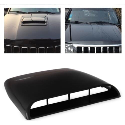 CITALL Black / White / Grey 1pc Car Universal 4x4 Air Flow Intake Hood Scoop Vent Bonnet Decorative Cover Decal