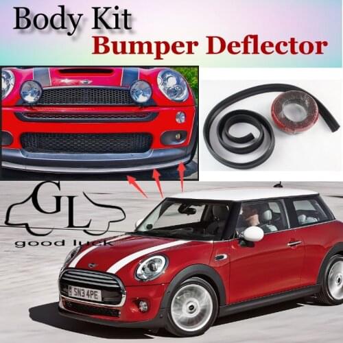 For Mini Hatch / Hardtop Bumper Lip Deflector Lips Front Spoiler Skirt For TopGear Friends Car Tuning Veiw / Body Kit / Strip