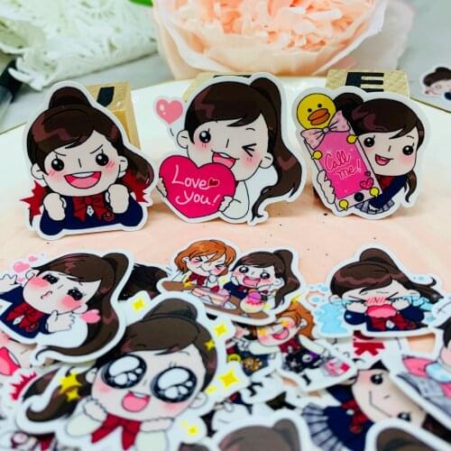 40 PCS Anime cute girl Paper Stickers Crafts And Scrapbooking stickers kids toys book Decorative sticker DIY Stationery