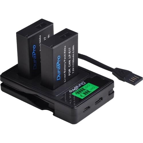 1180mAh LP-E17 LP E17 Camera Battery +LCD USB Charger with Type C cable for canon EOS Rebel T6i 750D T6s 760D M3 8000D Kiss X8i