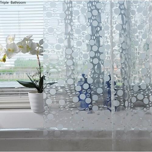 EVA 1pc Spot Pattern Waterproof 3D Thickened Curtains Bath Shower Curtain with Hooks Bathroom Accessaries Curtains Mildew Proof