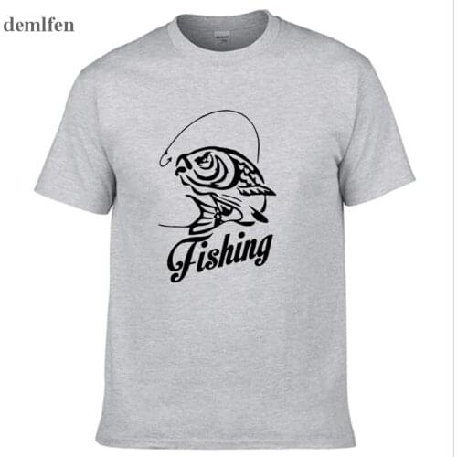 Summer Pesca Carp Keep Lenza Amo Pescare T-shirt Men Funny Cotton Print O-neck T Shirt Brand Clothing Tops Tees