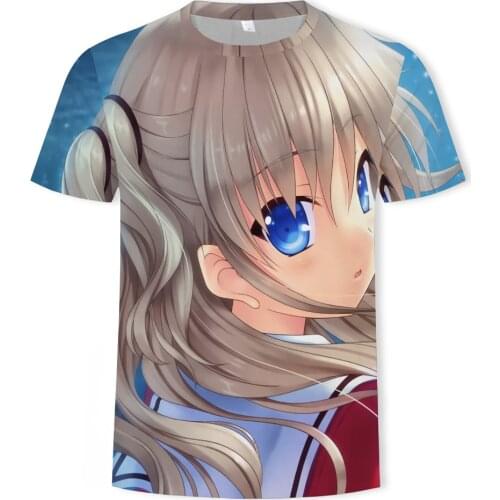 Summer trend new mens T-shirt 3D printing anime beauty pattern Harajuku O-neck fashion men and women the same T-shirt