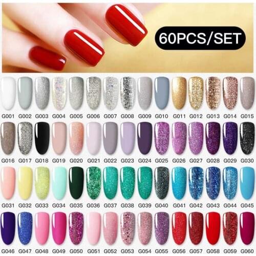 Gelfavor Manicure Set 40Pcs/Kit 8ML Nail Art Platinum UV LED Lamp Varnishes Painting Gel Kits Base Top Coat Gel Lacquer