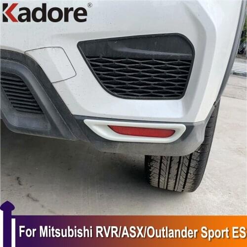 For Mitsubishi ASX RVR Outlander Sport ES 2020 2021 Chrome Car Rear Fog Light Cover Trim Rear Bumper Lamp Protection Styling