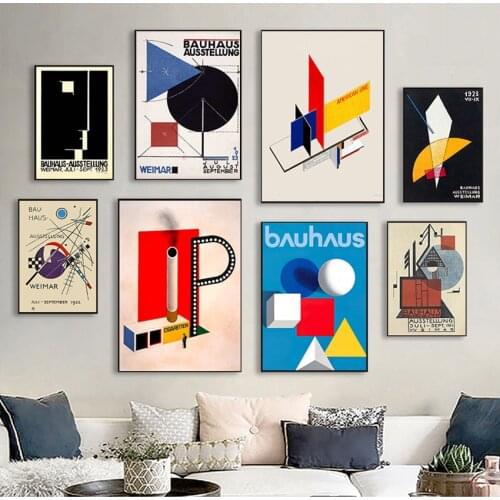 Picture Canvas Painting for Room Home Decor Posters and Prints Bauhaus Ausstellung 1923 Weimer Exhibition Poster Wall Art