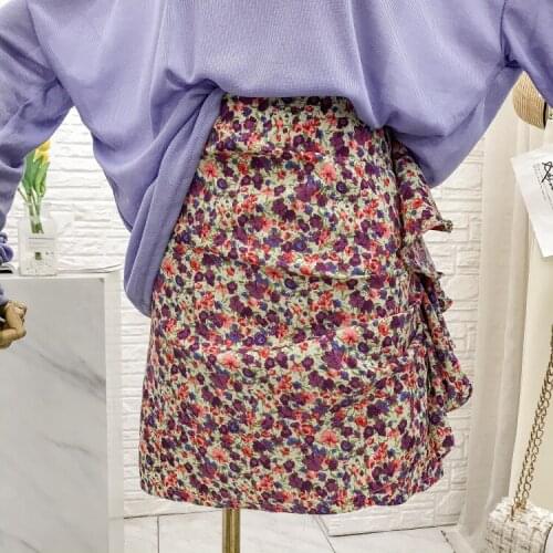 Mini Skirt Womens Floral Skirt Summer High Waist Slim Package Hip Ladies Skirts Faldas Mujer Moda 2020